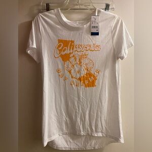 Medium Brand Women’s T Shirt M White California Day Dreaming Orange Graphic